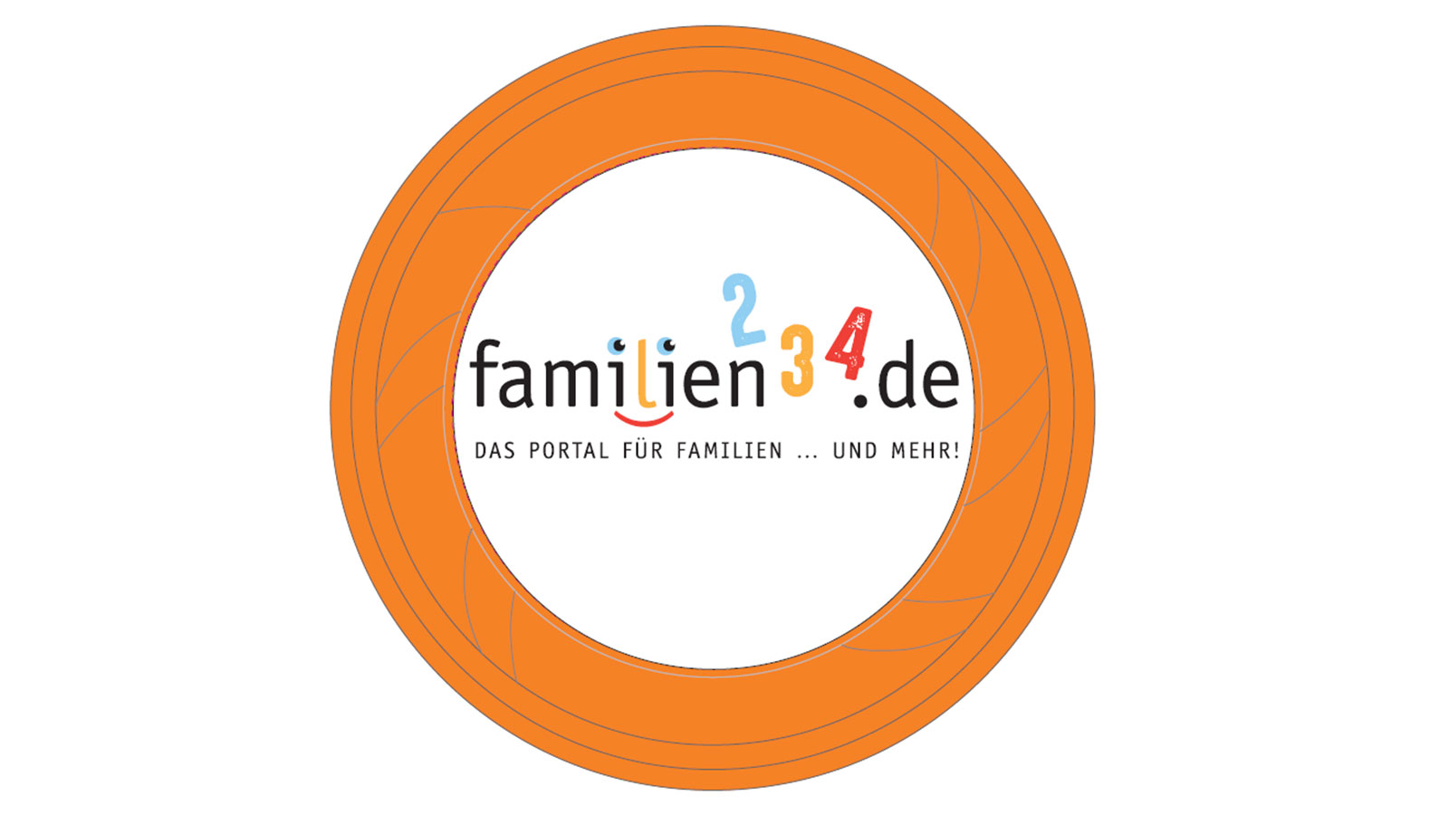 Wurfscheibe mit dem familien234.de-Logo