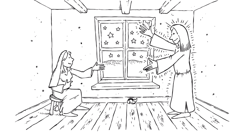familien234 Ausmalbild 4.Advent Lesejahr B