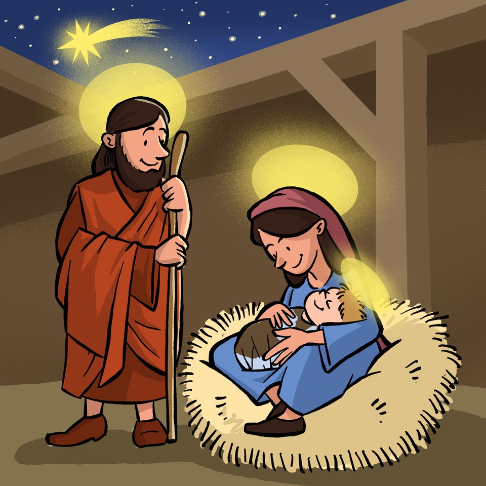 familien234 Symbol Weihnachten Krippe