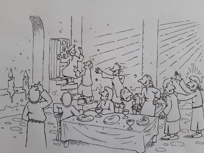 Ideen aus Kiste: Pfingsten Bibelbild 1