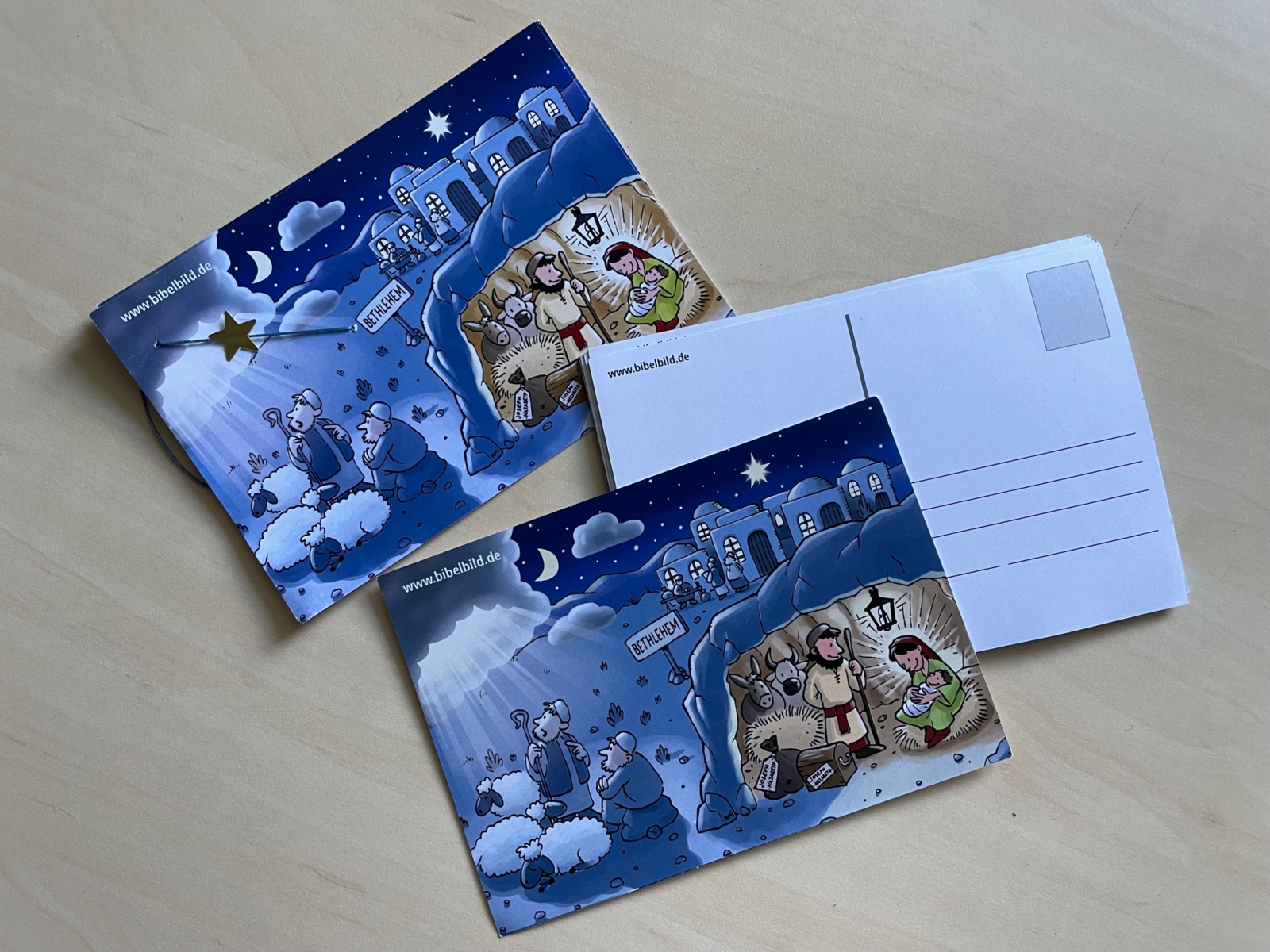 Weihnachtspostkarte quer