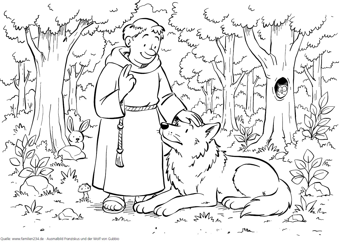 Franziskus und der Wolf von Gubbio