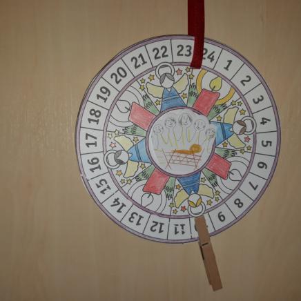 familien234 Advent basteln Adventskalender-Mandala