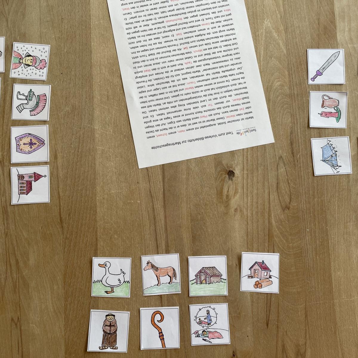 Vorlese Bilderlotto zur Martinsgeschichte