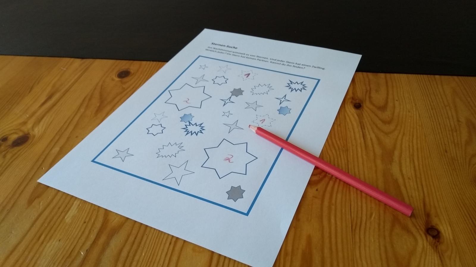 Schöpfung Tag 4 Sternensuchspiel