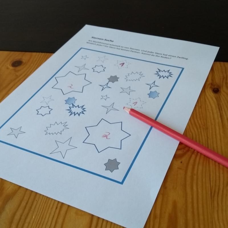 Schöpfung Tag 4 Sternensuchspiel