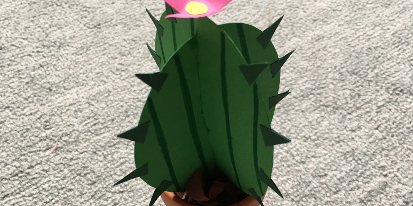 Kaktus aus Pappe