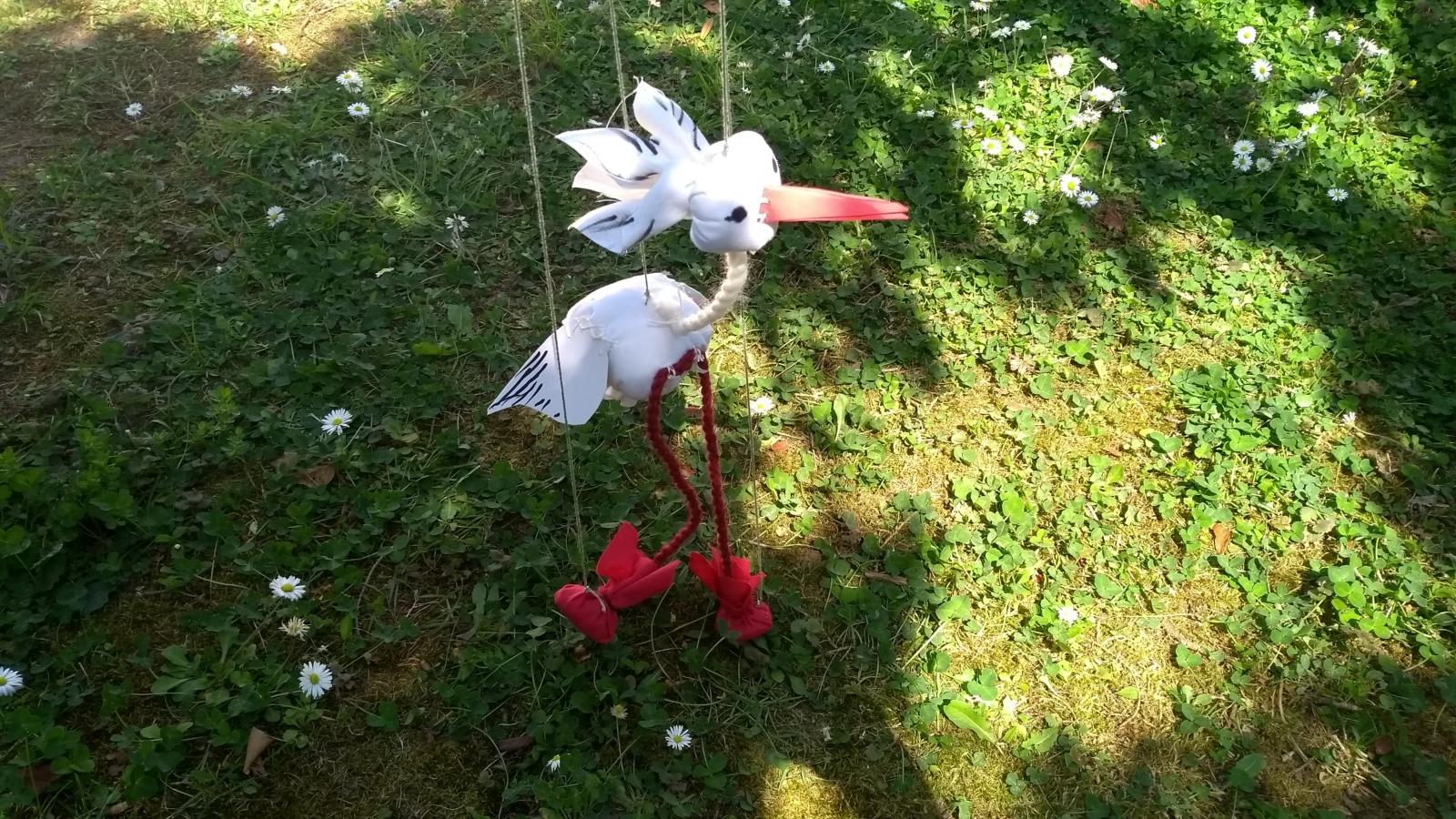 familien234 Schöpfungstage basteln Tag 5 Storch-Marionette 1