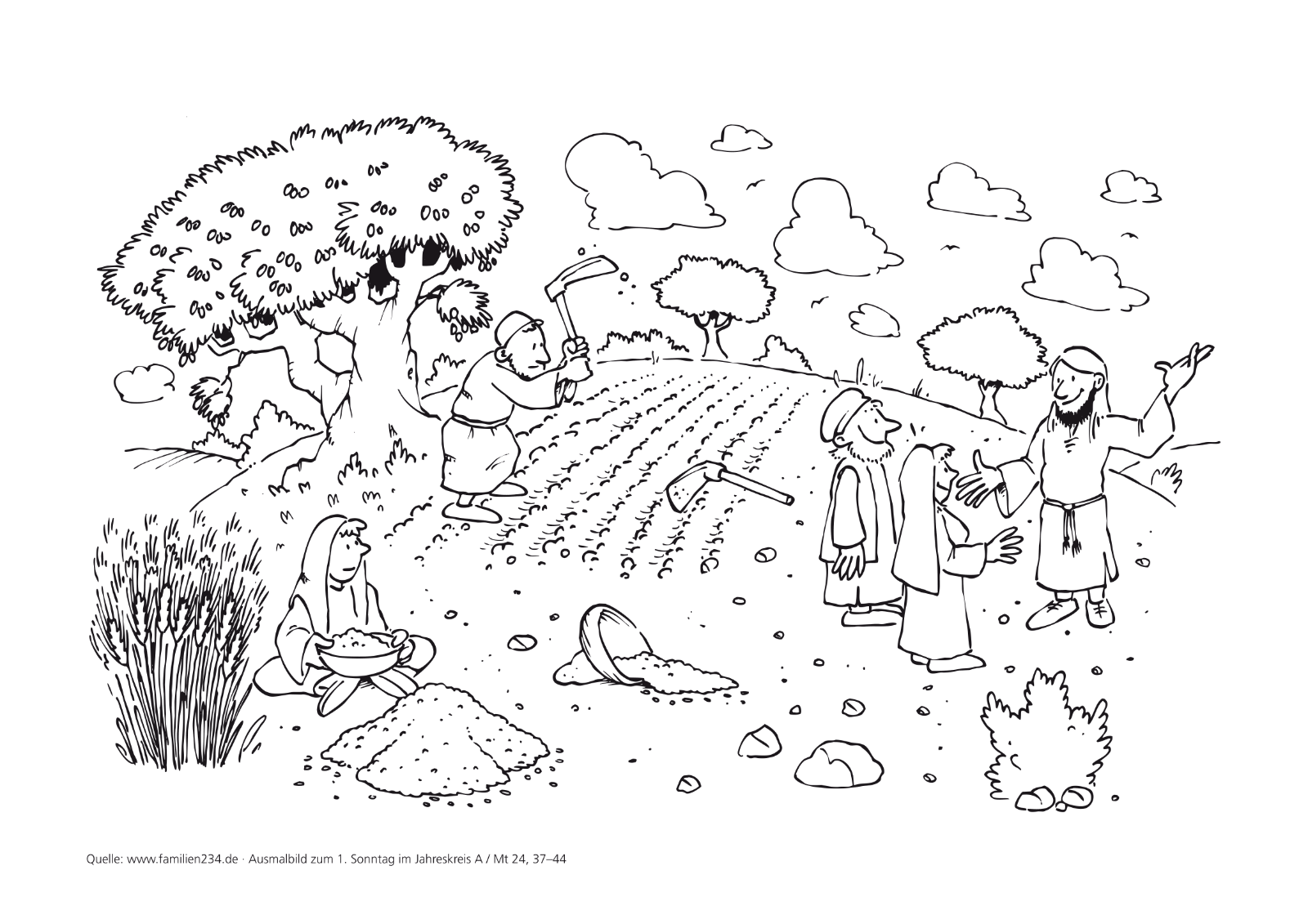 Vorschaubild zum Ausmalbild vom 1. Advent