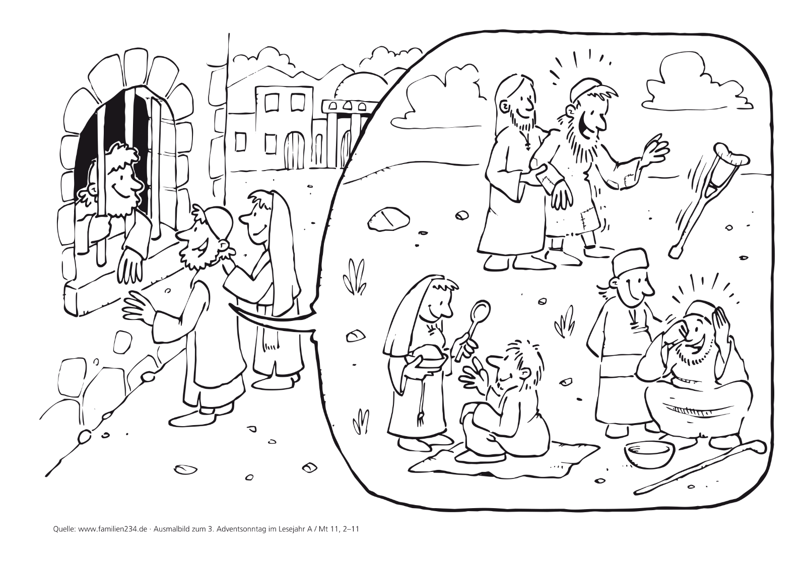 Vorschaubild zum Ausmalbild zum 3. Advent